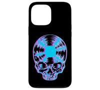 Custodia per iPhone 13 Pro Max House Music Glitch Optical Illusion EDM Rave DJ Skull LP