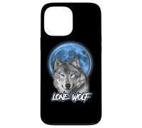 Custodia per iPhone 13 Pro Max Howling Lone Wolf On Moon Animal Funny Wolves Lover