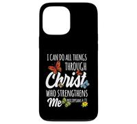 Custodia per iPhone 13 Pro Max I Can Do All Things Through Christ Buttefly Art Religious