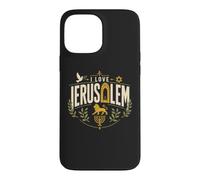Custodia per iPhone 13 Pro Max I Love Gerusalemme Israele Ebraica Ebraica Art