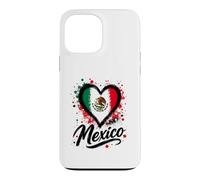 Custodia per iPhone 13 Pro Max I Love Mexico Vacation Travel Heart Flag design messicano