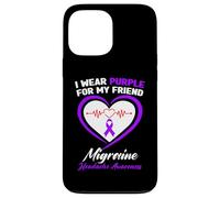 Custodia per iPhone 13 Pro Max I Wear Purple per il mio amico Emicrania Consapevolezza del mal di testa