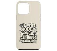 Custodia per iPhone 13 Pro Max I write code so my cat can have a better life funny geek
