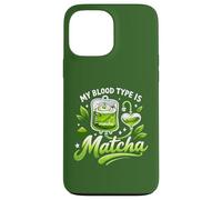 Custodia per iPhone 13 Pro Max Il mio gruppo sanguigno è Matcha IV Bag Green Latte Drink