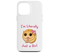 Custodia per iPhone 13 Pro Max I'm Literally Just a Girl Cute Funny Hamster Big Eyes Meme