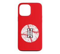 Custodia per iPhone 13 Pro Max Iniziale del monogramma della lettera H di baseball