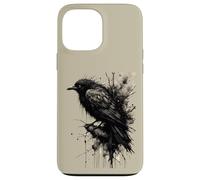 Custodia per iPhone 13 Pro Max Inkstorm Crow Silenzio davanti alla caw