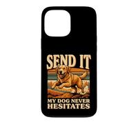 Custodia per iPhone 13 Pro Max Invialo Il mio cane non esita mai Golden Retriever