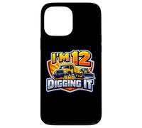 Custodia per iPhone 13 Pro Max Io sono 12 E Digging It Boys 12 ° compleanno camion da costruzione