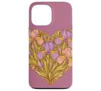 Custodia per iPhone 13 Pro Max Iris Cuore Floreale Primavera Love Art