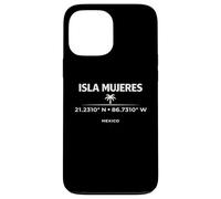 Custodia per iPhone 13 Pro Max Isla Mujeres Messico Coordinates Island Travel Design