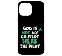 Custodia per iPhone 13 Pro Max Jesus God is The Pilot Aviation Christian Faith