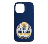 Custodia per iPhone 13 Pro Max Jesus Is The Light Of The World Shirt John 8:12 Christian