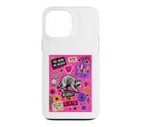 Custodia per iPhone 13 Pro Max Jimothy rispetta la gente del posto Punk Pop Collage Raccoon Seattle