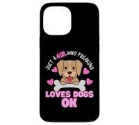 Custodia per iPhone 13 Pro Max Just a Girl Who Freaking Loves Dogs OK! Regalo per amanti dei cani