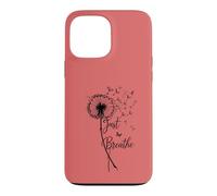 Custodia per iPhone 13 Pro Max Just Breathe Dandelion Butterfly Inspirational Boho Floral