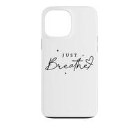 Custodia per iPhone 13 Pro Max Just Breathe Mindfulness Yoga sollievo dall'ansia