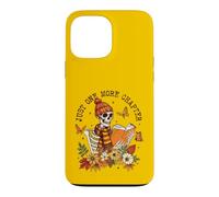Custodia per iPhone 13 Pro Max Just One More Chapter Skeleton Reader Autunno Book Lover Autunno
