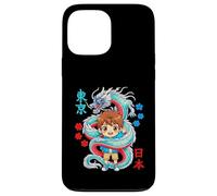Custodia per iPhone 13 Pro Max Kawaii Anime Cartoon Boy Protetto Da Drago Giapponese