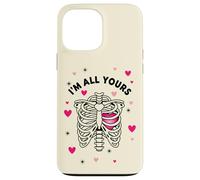 Custodia per iPhone 13 Pro Max Kawaii Skeleton Rib Cage | Coppia femminile romantica
