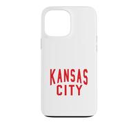 Custodia per iPhone 13 Pro Max Kc Rosso e Nero Kansas City Old School Throwback