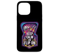 Custodia per iPhone 13 Pro Max Keep Calm and Flip On Retro Pinball Arcade Game