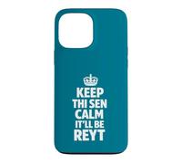Custodia per iPhone 13 Pro Max Keep Calm the Yorkshire Way Testo bianco