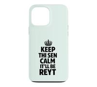 Custodia per iPhone 13 Pro Max Keep Calm the Yorkshire Way Testo nero