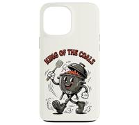Custodia per iPhone 13 Pro Max King of the Coals Retro Cartoon BBQ Kettle Grill Grill