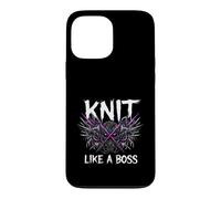 Custodia per iPhone 13 Pro Max Knitting Crafter Knit Like A Boss Heavy Metals Skull