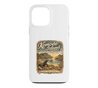 Custodia per iPhone 13 Pro Max Komodo Dragon Beach Retro Indonesia Viaggio