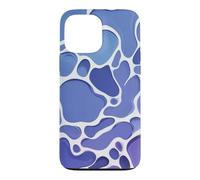 Custodia per iPhone 13 Pro Max Lavanda Blu Cell Pattern Arte Astratta Swirl