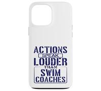 Custodia per iPhone 13 Pro Max Le azioni umoristiche del nuotatore parlano più forte dell'allenatore di nuoto