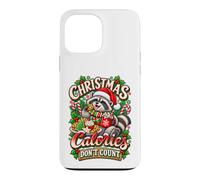 Custodia per iPhone 13 Pro Max Le calorie di Natale non contano le vacanze divertenti del procione