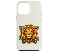 Custodia per iPhone 13 Pro Max Leone Segno zodiacale Leone Re della giungla Animale Selv