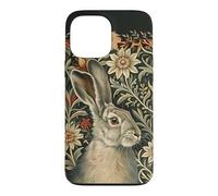 Custodia per iPhone 13 Pro Max Lepre vittoriana William Morris Floral Art