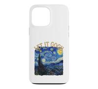 Custodia per iPhone 13 Pro Max Let It Gogh Notte Stellata Pittura Belle Arti Gioco di parole