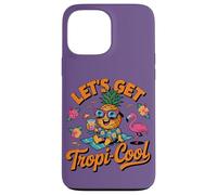 Custodia per iPhone 13 Pro Max Lets Get Tropi Cool Ananas Occhiali da sole Beach Summer
