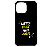 Custodia per iPhone 13 Pro Max Let's Yeet And Oof Funny Video Game Meme Gift For Gamer Kids