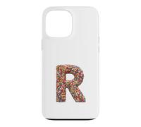 Custodia per iPhone 13 Pro Max Letter R Candy Rainbow Sprinkles Monogram Men, Women, Kids