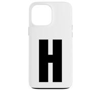 Custodia per iPhone 13 Pro Max Lettera H maiuscola grassetto alfabeto corrispondente monogramma