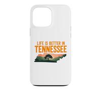 Custodia per iPhone 13 Pro Max Life Is Better in Tennessee, Scenic TN state outline sunset