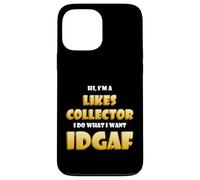 Custodia per iPhone 13 Pro Max Likes Collector IDGAF Meme Social Media Marketing Influencer