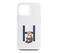 Custodia per iPhone 13 Pro Max Lontra Con Libro Lettera H