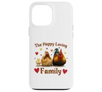 Custodia per iPhone 13 Pro Max Loving Cute Chicken Family Hen Rooster Chick Funny Farmer