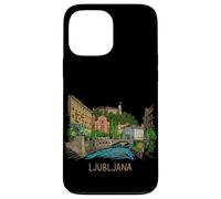 Custodia per iPhone 13 Pro Max Lubiana Slovenia souvenir da viaggio regalo punto di riferimento della città