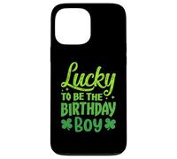Custodia per iPhone 13 Pro Max Lucky to Be the Birthday Boy Shamrock St Patrick's Day Boys