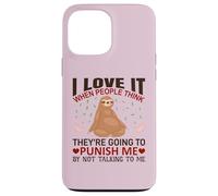 Custodia per iPhone 13 Pro Max Maglietta con scritta in inglese "I Love It When People Think Sloths Lover", idea regalo