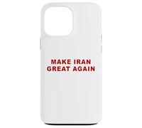 Custodia per iPhone 13 Pro Max Make Iran Great Again - Minimal Text White & Red