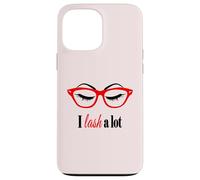 Custodia per iPhone 13 Pro Max Make up Lash Eyelash Eyelashes Lover Sun Glasses Red t-shirt